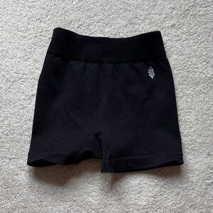 Free People Women’s Black Ribbed Bike Shorts XS/S